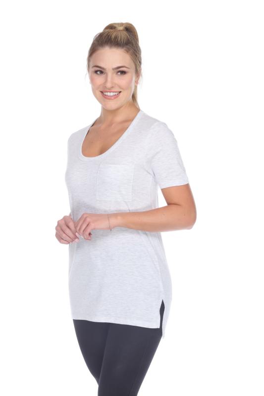 3207 Junior's Tri-blend Essential Hi-Lo Pocket Tee