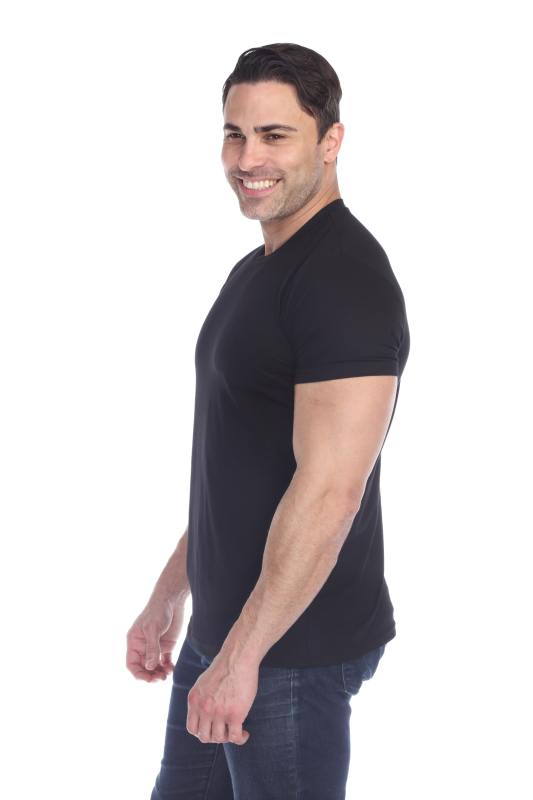 3600 Men's Short Sleeve CVC Blended Crew Neck Tee