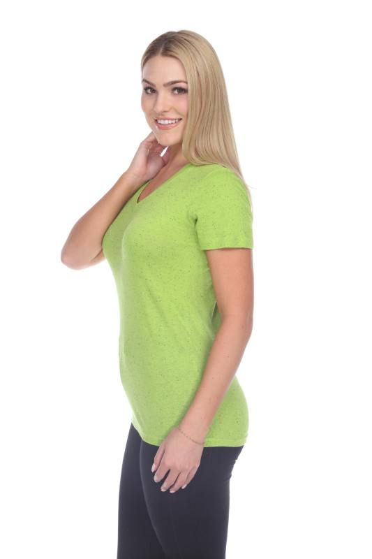 1203 Junior's Cotton Nub Short Sleeve Regular V-Neck Tee