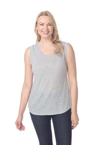 7311 Ladies Poly Viscose Pleated Back Tank Top