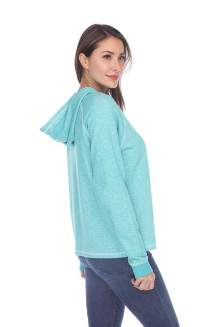 8906 Junior's French Terry Boxy Hoodie Pullover