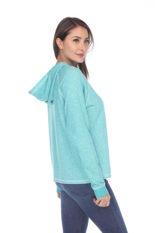 8906 Junior's French Terry Boxy Hoodie Pullover