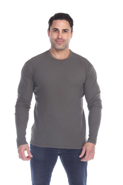 6600 Men's Long Sleeve Waffle Thermal Crew Neck Tee