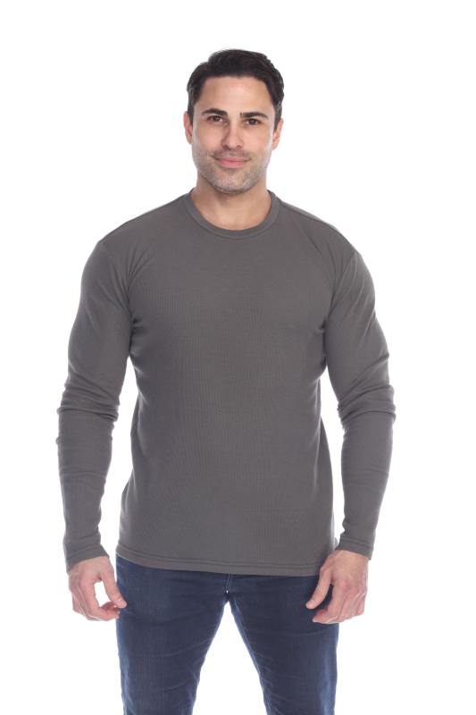 6600 Men's Long Sleeve Waffle Thermal Crew Neck Tee