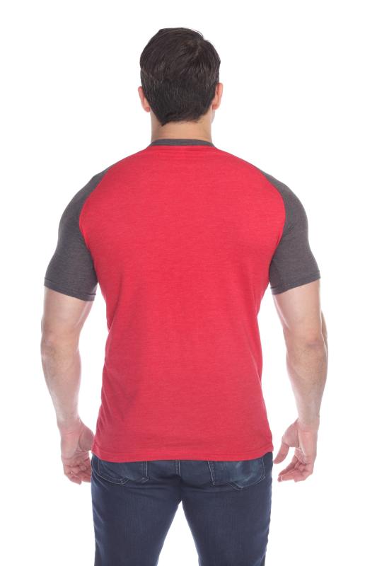 3601 Men's Short Sleeve CVC Blended Crew Neck Raglan