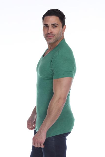 3751 Men's Tri Blend V-Neck Tee