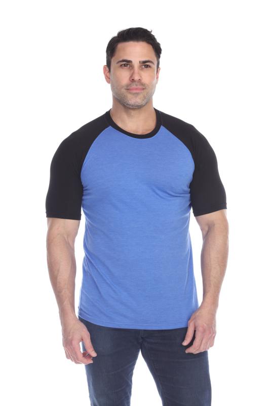 3601 Men's Short Sleeve CVC Blended Crew Neck Raglan