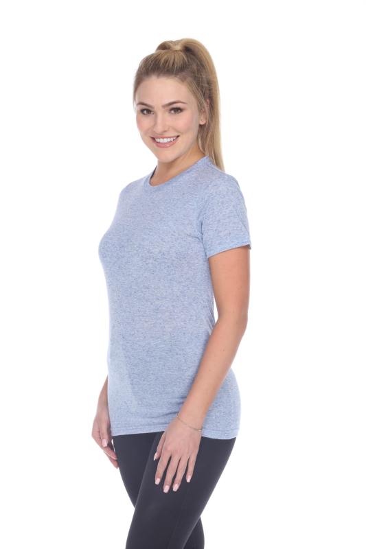 3800 Junior's Short Sleeve Poly Linen Crew Neck Tee