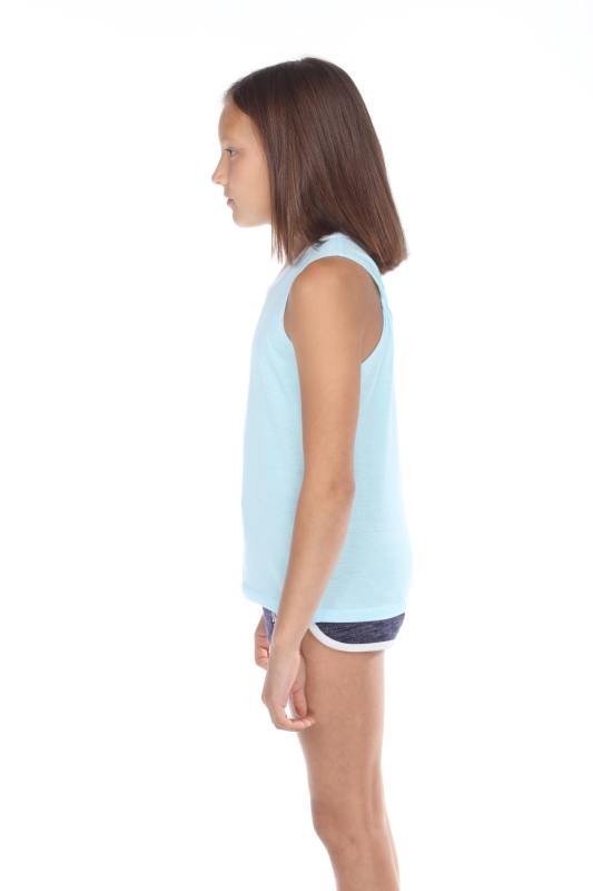 9210 Girls Twist Strap Open Back Tank