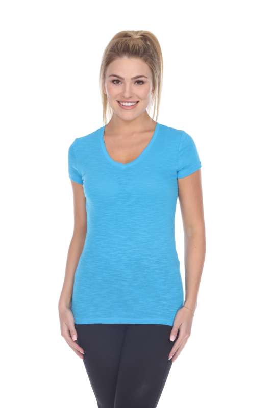 6053 Juniors Cap Sleeve Cotton Slub Tee
