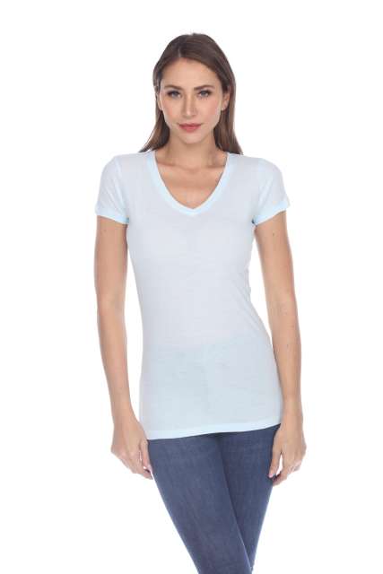 5003 Juniors Cap Sleeve "Tear Drop" V-Neck Tee