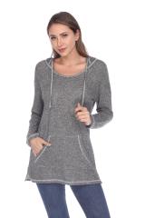 8905 Junior's French Terry Tunic Pullover Hoodie