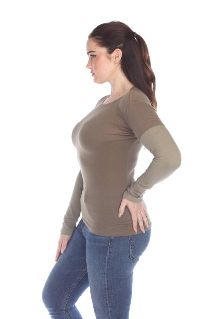 4160 Junior's Long Sleeve Jersey/Thermal 2-fer