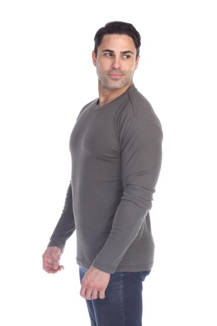 6600 Men's Long Sleeve Waffle Thermal Crew Neck Tee