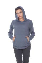 3606 Adult Unisex Pullover Hoodie with Curve Hem