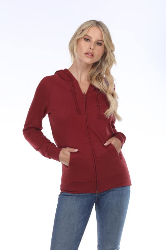 8902 Juniors French Terry Long Sleeve Zip Hoodie