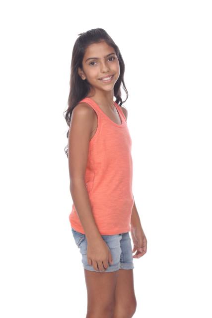 9004 GIRLS RACERBACK COTTON SLUB TANK