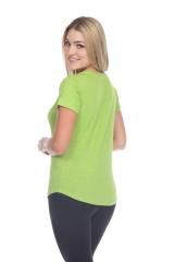 1201 Junior's Cotton Nub Scoop Neck Tee with Curve Hem