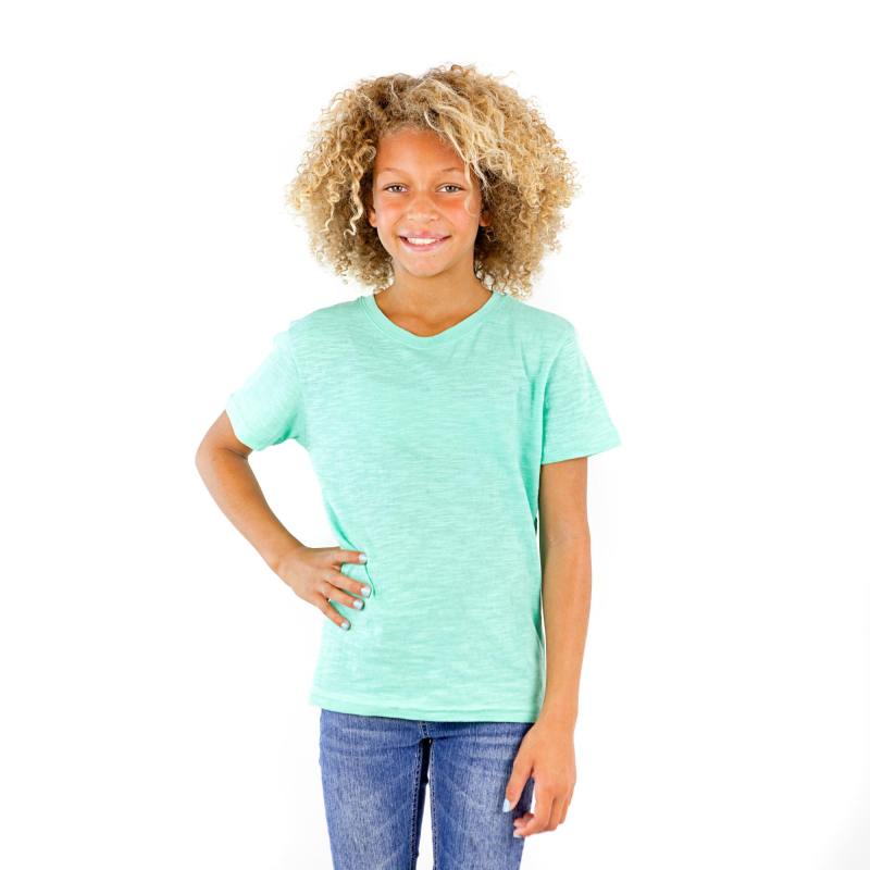 9002 Youth Cotton Slub Short Sleeve Crewneck Tee