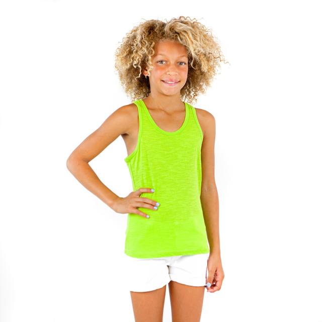 9004 GIRLS RACERBACK COTTON SLUB TANK