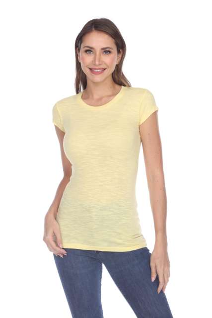 6050 Juniors Cap Sleeve Cotton Slub Tee