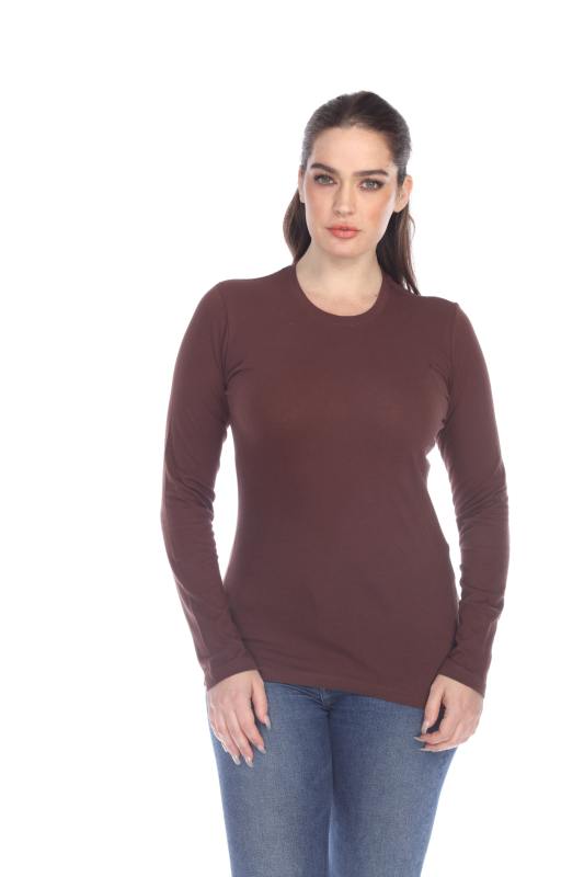 1100 Junior's Long Sleeve Crew Neck Tee