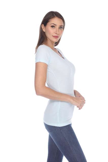 5003 Juniors Cap Sleeve "Tear Drop" V-Neck Tee