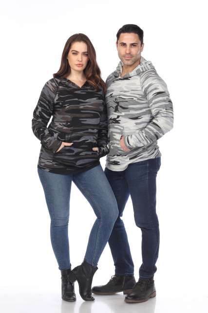 3606C Adult Unisex Camo Print Pullover Hoodie