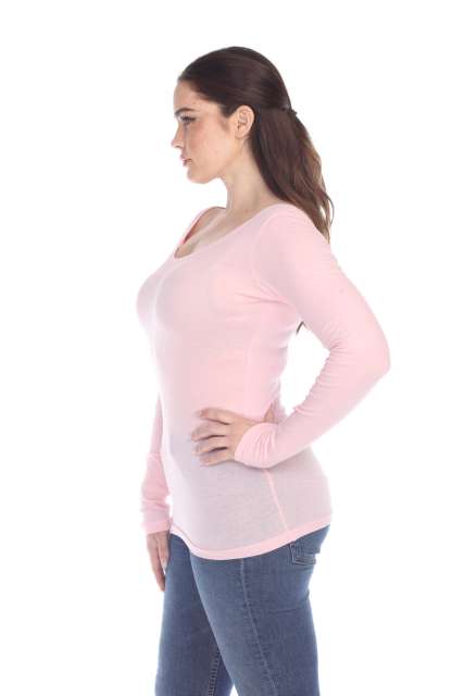 5101 Juniors Long Sleeve Scoop Neck Tee