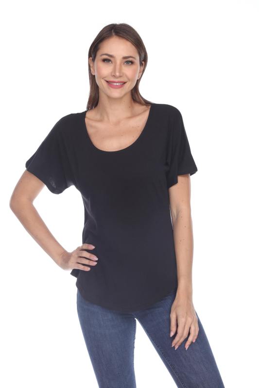 3905 Junior's Bamboo Blend Curve Hem Dolman