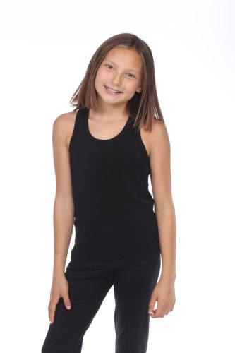9004 GIRLS RACERBACK COTTON SLUB TANK
