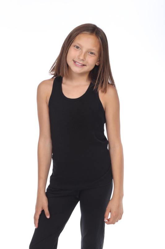 9004 GIRLS RACERBACK COTTON SLUB TANK