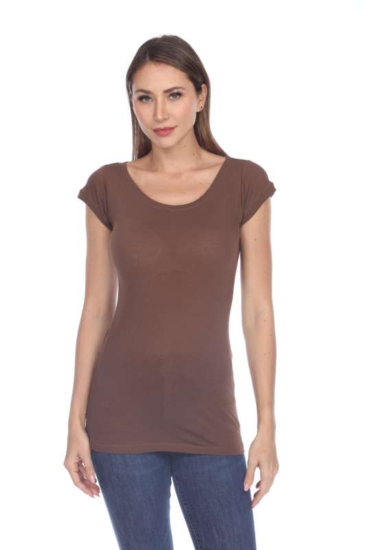 5001 Junior's Cap Sleeve Scoop Neck Tee