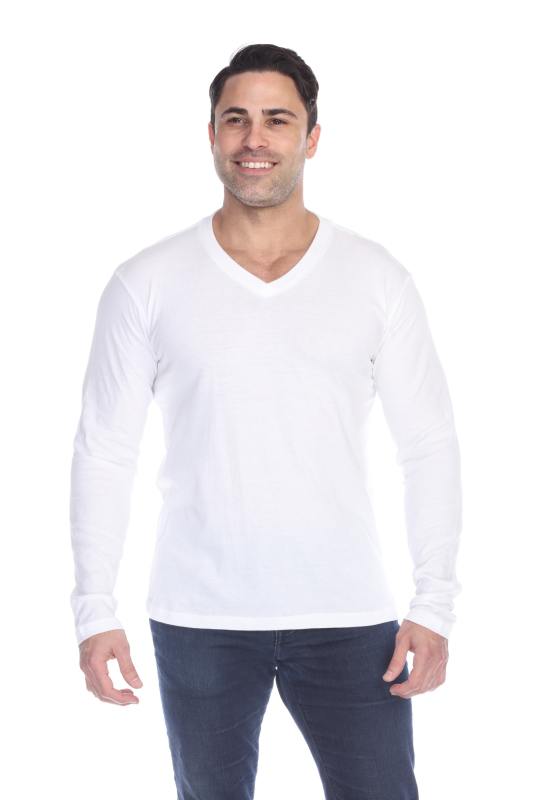 4701 Men's Slim Fit Long Sleeve V-Neck Tee