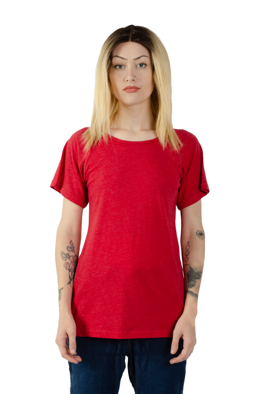 3002 Junior's Scoop Neck Short Sleeve Boxy Straight Tee