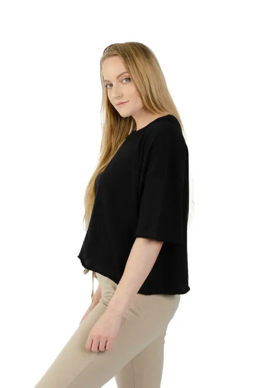 4008 Loose Fit Crop Short Sleeve Tee