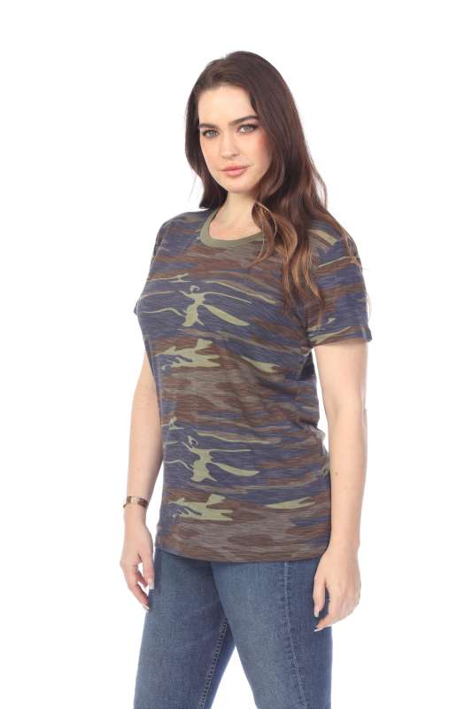 4002C Junior Camo Print Essentials Loose Body Tee