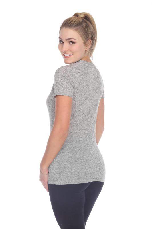 3800 Junior's Short Sleeve Poly Linen Crew Neck Tee