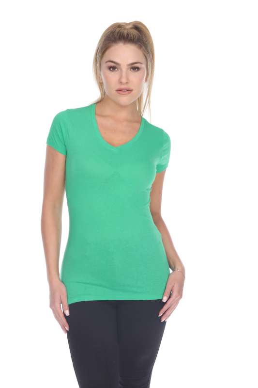 5003 Juniors Cap Sleeve "Tear Drop" V-Neck Tee