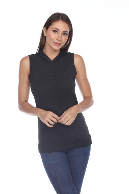3208 Junior's Tri-Blend Sleeveless Hoodie