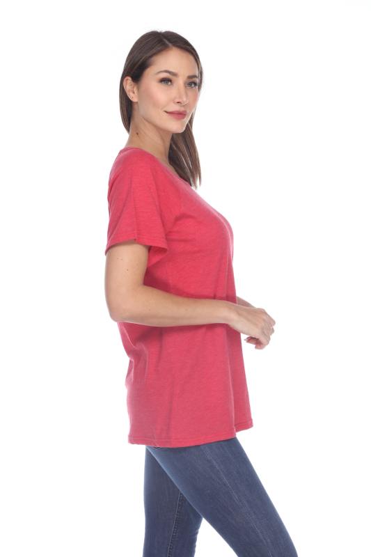 3207 Junior's Tri-blend Essential Hi-Lo Pocket Tee
