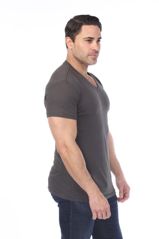 4601 Men's Slim FIt Short Sleeve V-Neck Tee