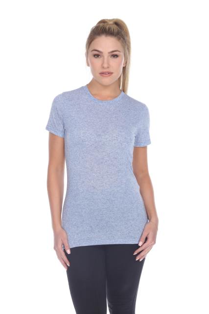 3800 Junior's Short Sleeve Poly Linen Crew Neck Tee