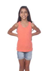 9004 GIRLS RACERBACK COTTON SLUB TANK
