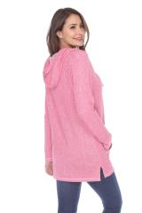 8905 Junior's French Terry Tunic Pullover Hoodie