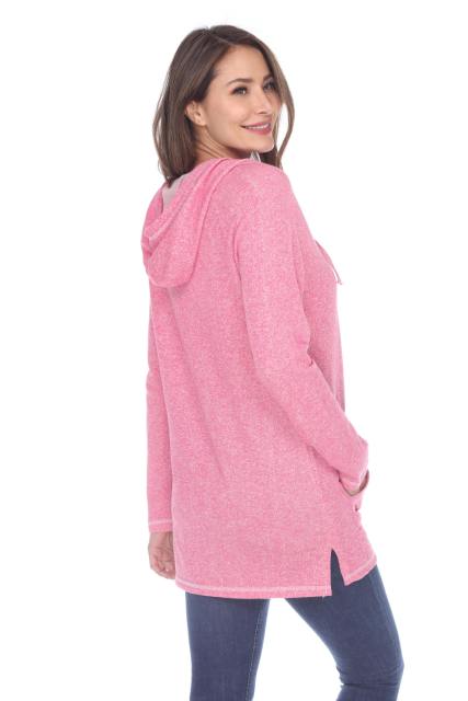 8905 Junior's French Terry Tunic Pullover Hoodie