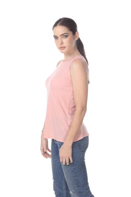 3311 Junior's Poly VIscose Tank Top with Slit Back