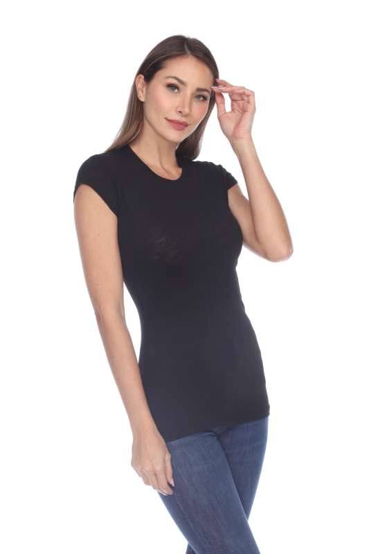 6050 Juniors Cap Sleeve Cotton Slub Tee
