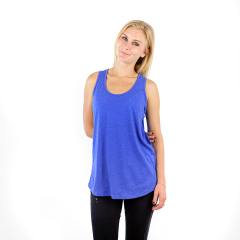 7307 Ladies Tri Blend Scoop Curve Hem Tank