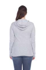 6101 Junior's Long Sleeve Waffle Thermal Hoodie